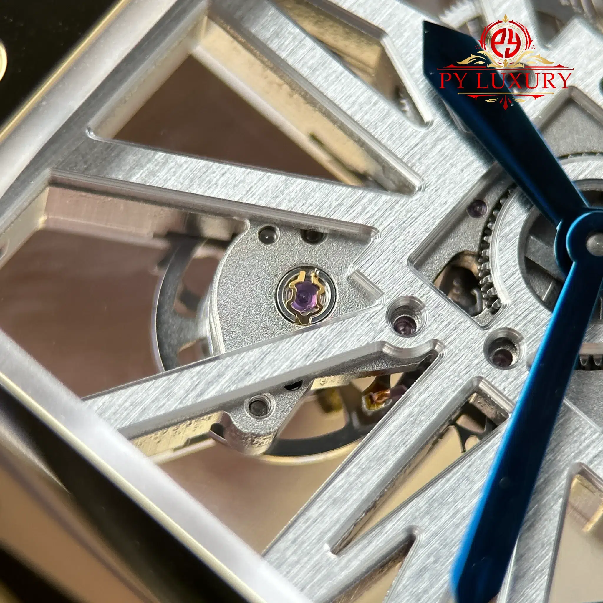 Cartier Santos Skeleton Large Model Steel & Yellow Gold WHSA0019 Steel Bracelet - 8