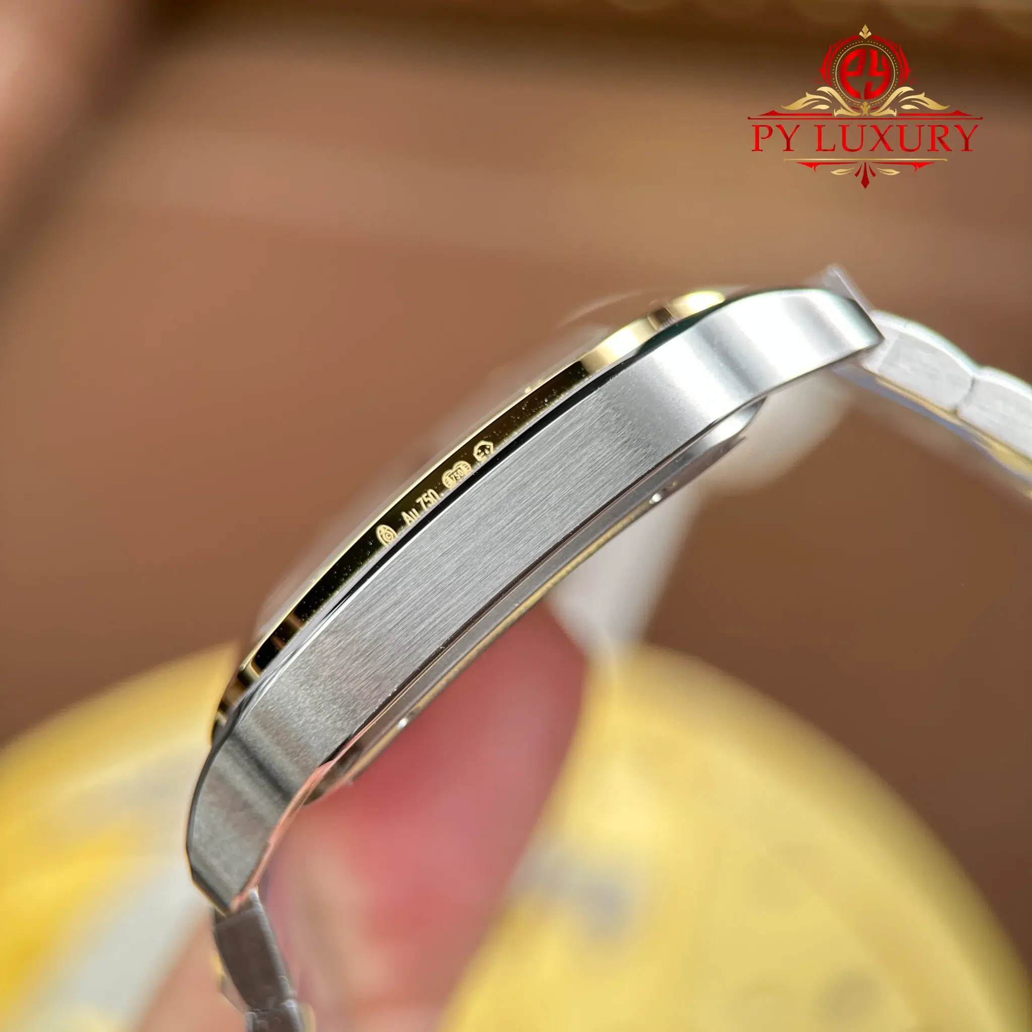 Cartier Santos Skeleton Large Model Steel & Yellow Gold WHSA0019 Steel Bracelet - 9