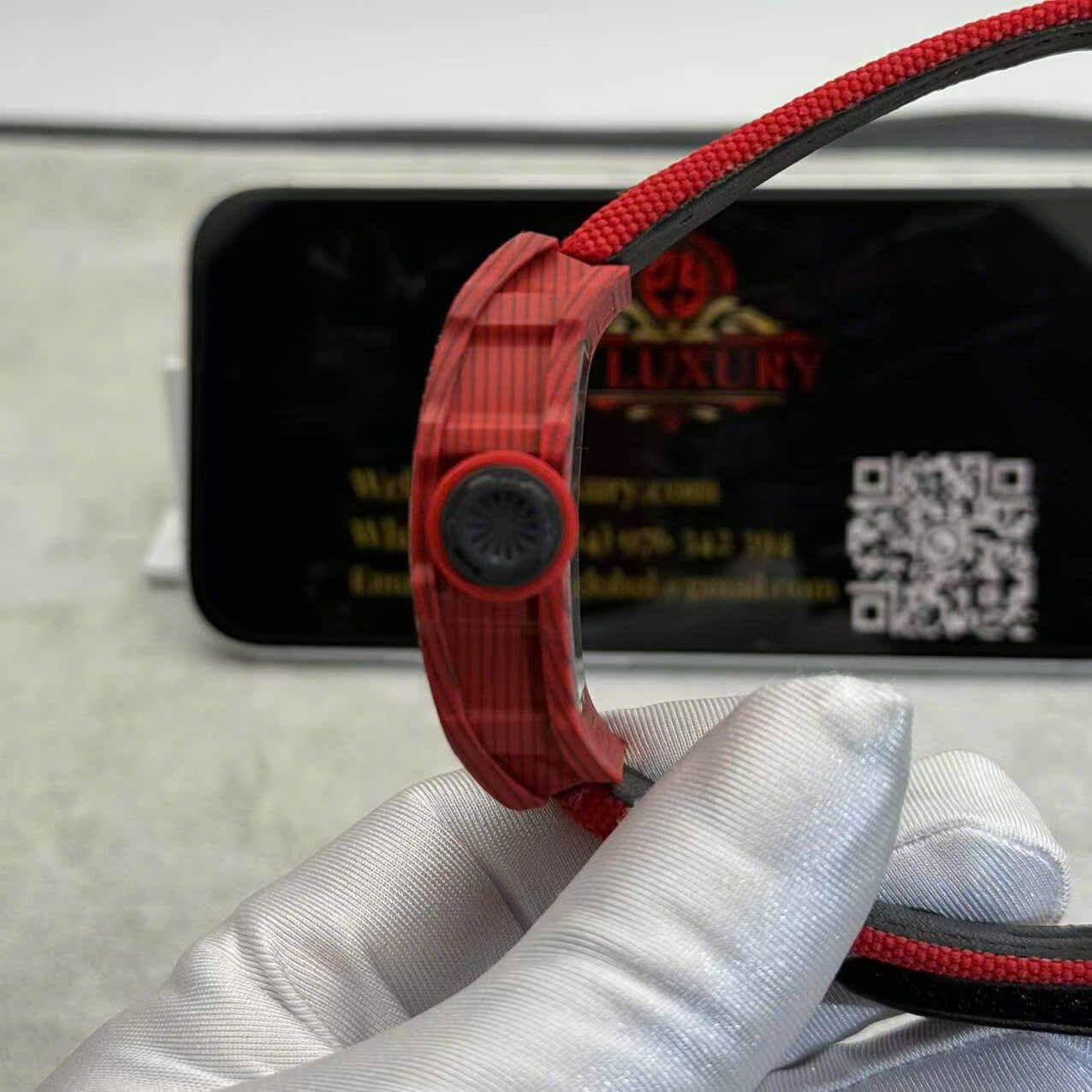 Richard Mille RM 35-02 Red Quartz TPT Custom Made Snow Diamond Vaucher Movement Exclusive Quality - 2