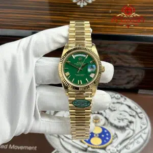 Rolex Day-Date 228238-0061 Yellow Gold Green Roman Dial 1:1 Top Quality Replica 210g RC Factory 40mm