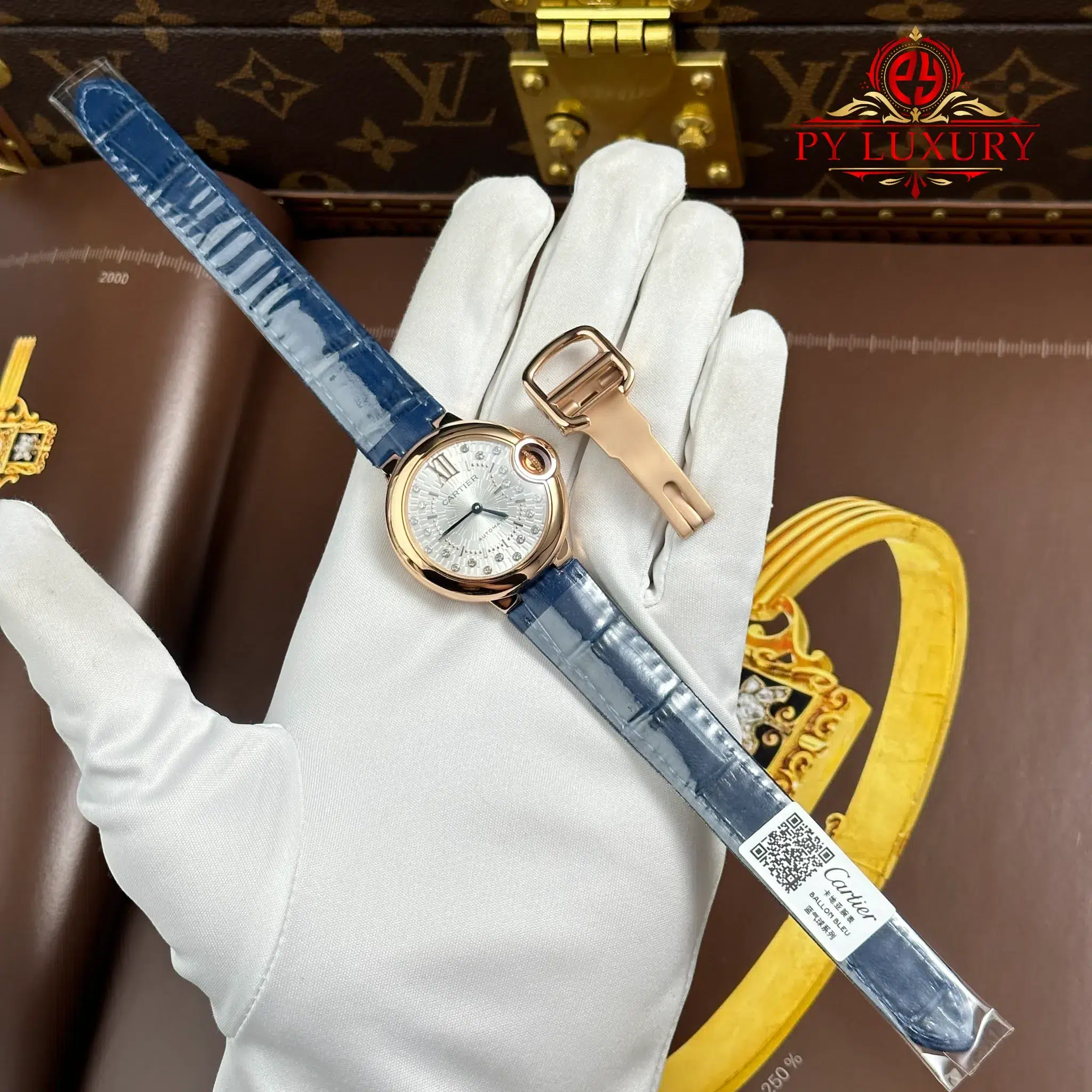 Cartier Ballon Bleu de Cartier WGBB0052 Rose Gold Silvered Stone-set Dial - 2