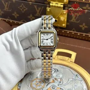 Cartier Panthere Large Model W2PN0016 Steel & Yellow Gold White Dial Best Replica 31mm x 42mm