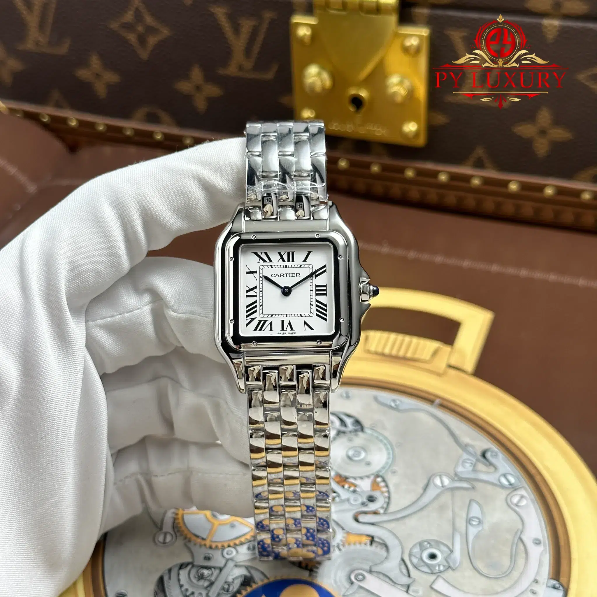 Cartier Panthere Large Model WSPN0016 Steel White Dial - 1 Cartier Panthère Large Model WSPN0016 Steel White Dial Best Replica AF
