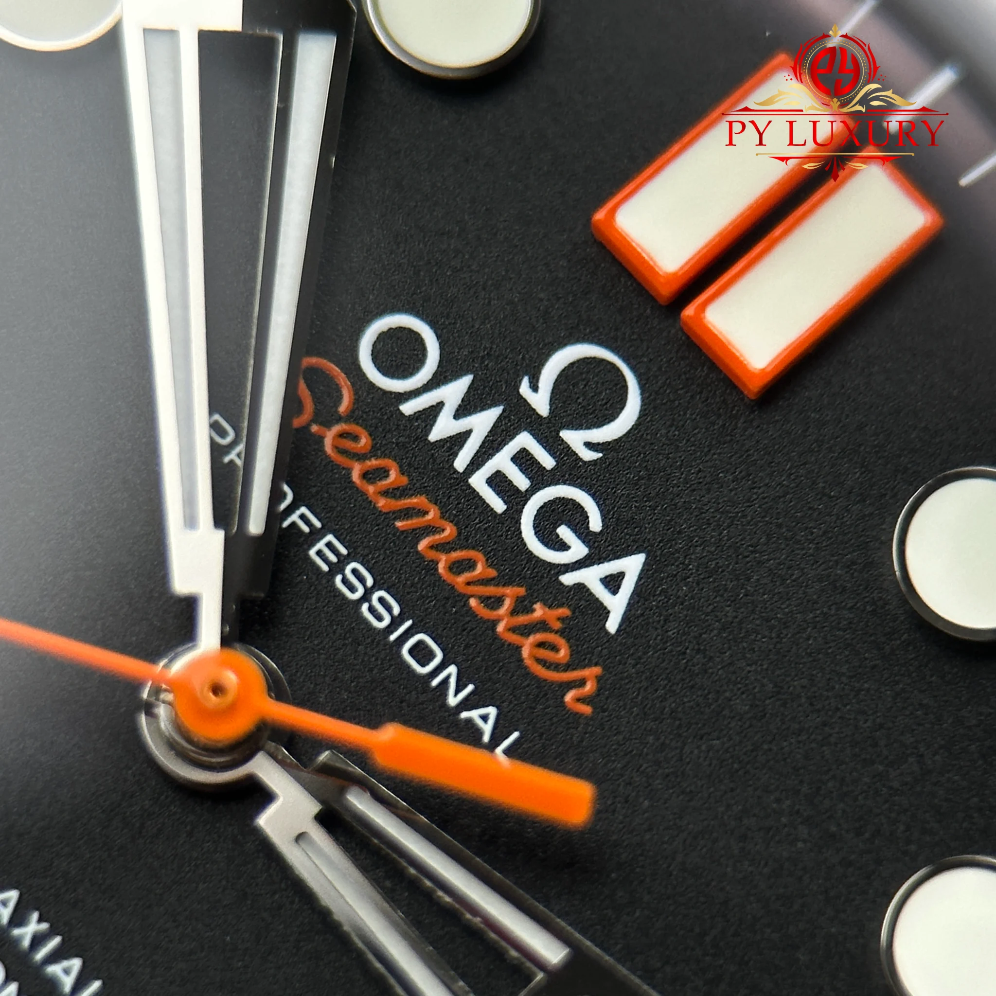 Omega Seamaster Diver 300M 21032422001006 Steel Black Dial Orange Rubber Strap - 6