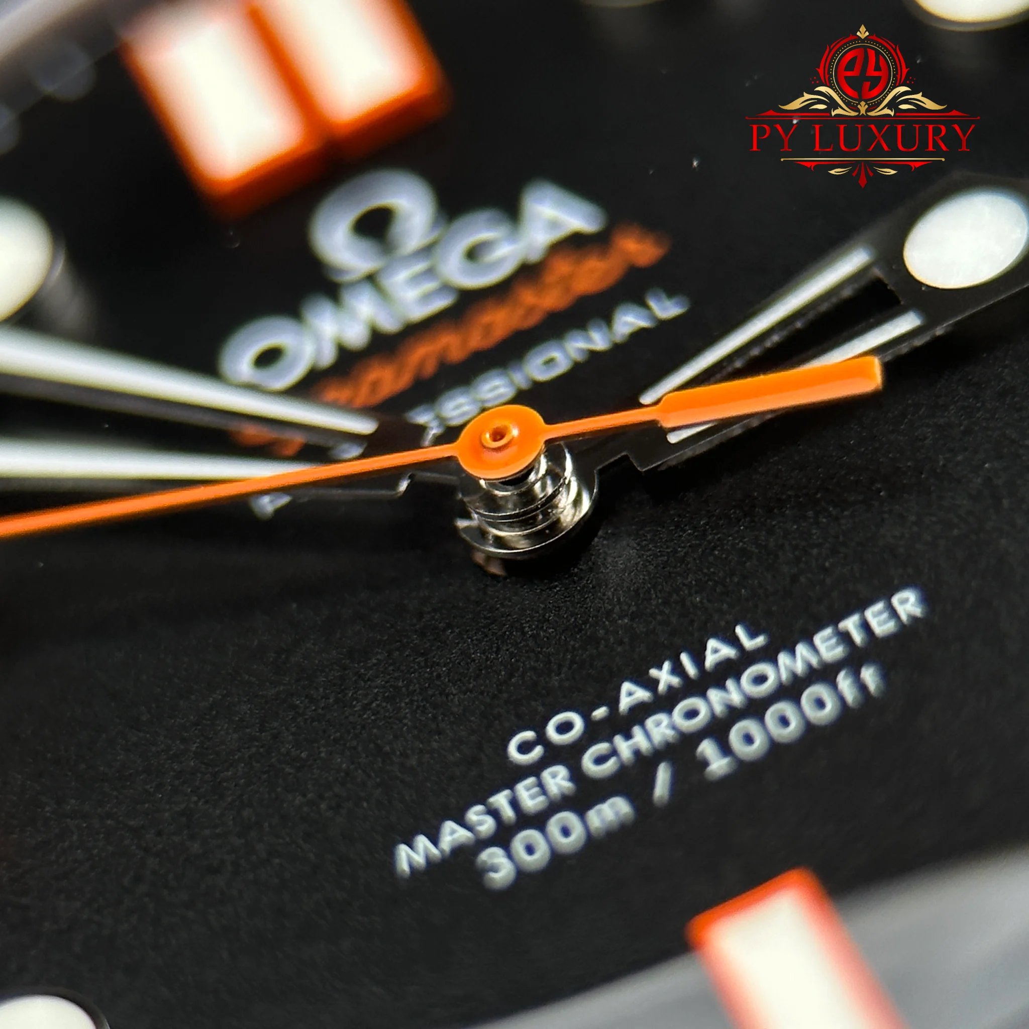 Omega Seamaster Diver 300M 21032422001006 Steel Black Dial Orange Rubber Strap - 7