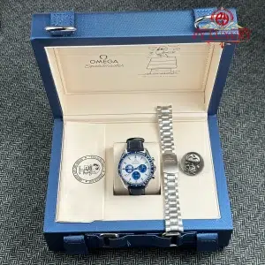 Omega Speedmaster Silver Snoopy 50th Anniversary Chronograph Best Replica 42mm