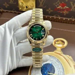 Rolex Day-Date 228238-0069 Yellow Gold Green Ombré Dial Super Clone Top Quality 210g RC Factory 40mm