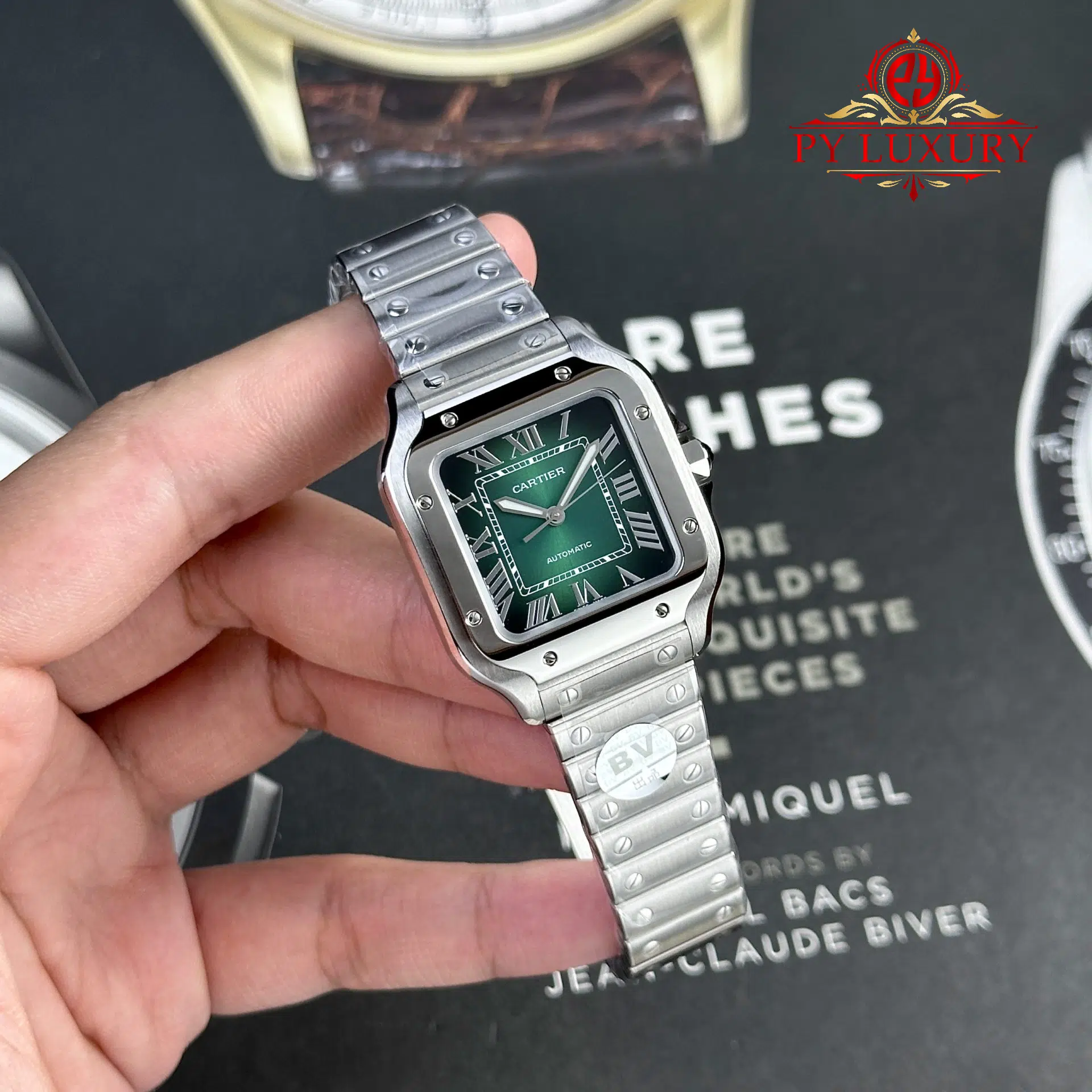 Cartier Santos Medium Model WSSA0061 Green Dial - 2