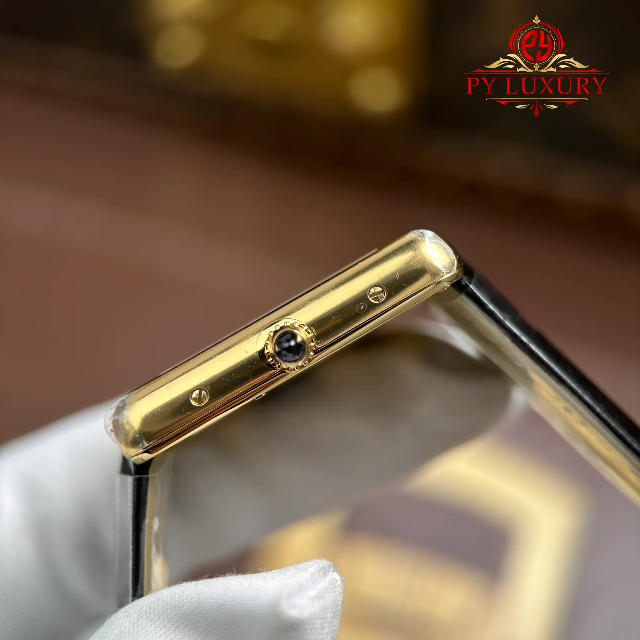 Cartier Tank Louis WGTA0091 Yellow Gold Black Dial Leather Strap - 6