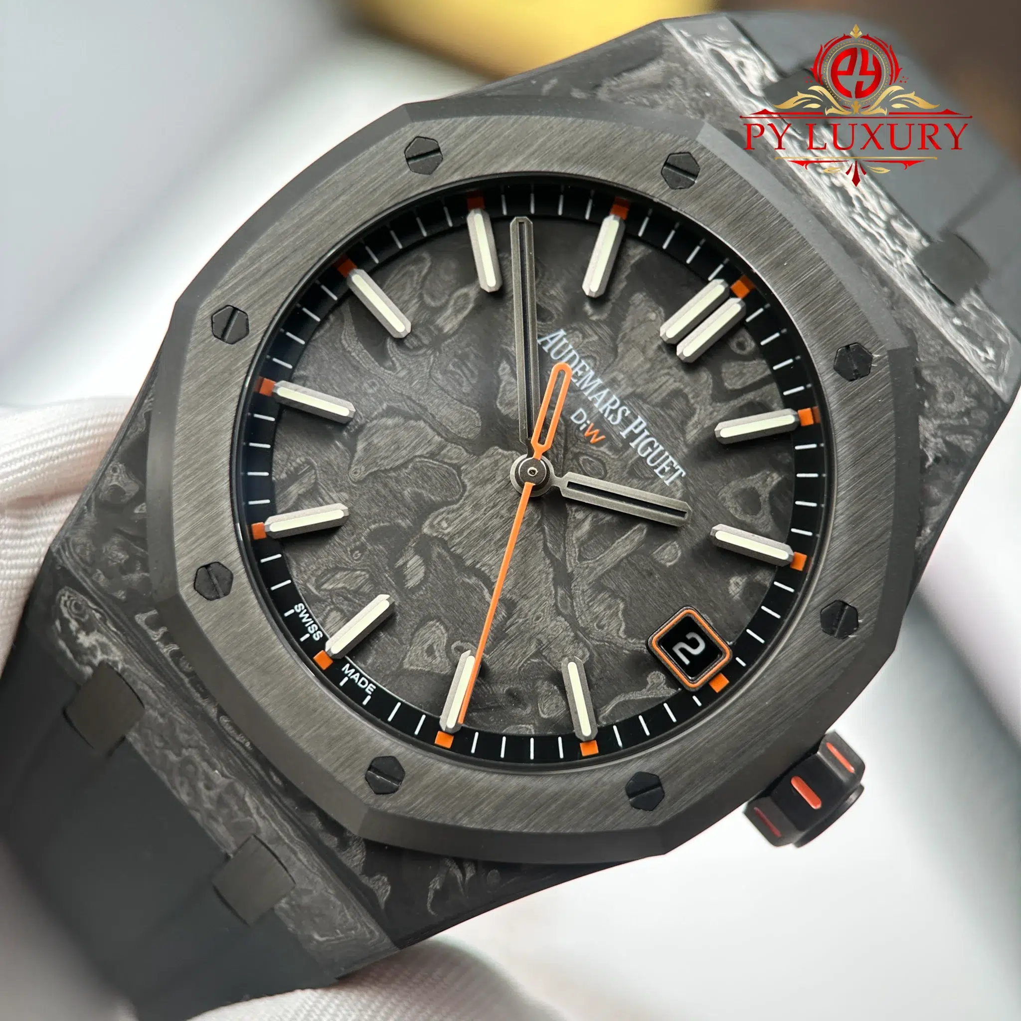 DiW Audemars Piguet Royal Oak 15500 Voidline Ember Black Carbon 1 1 Best Replica - 6