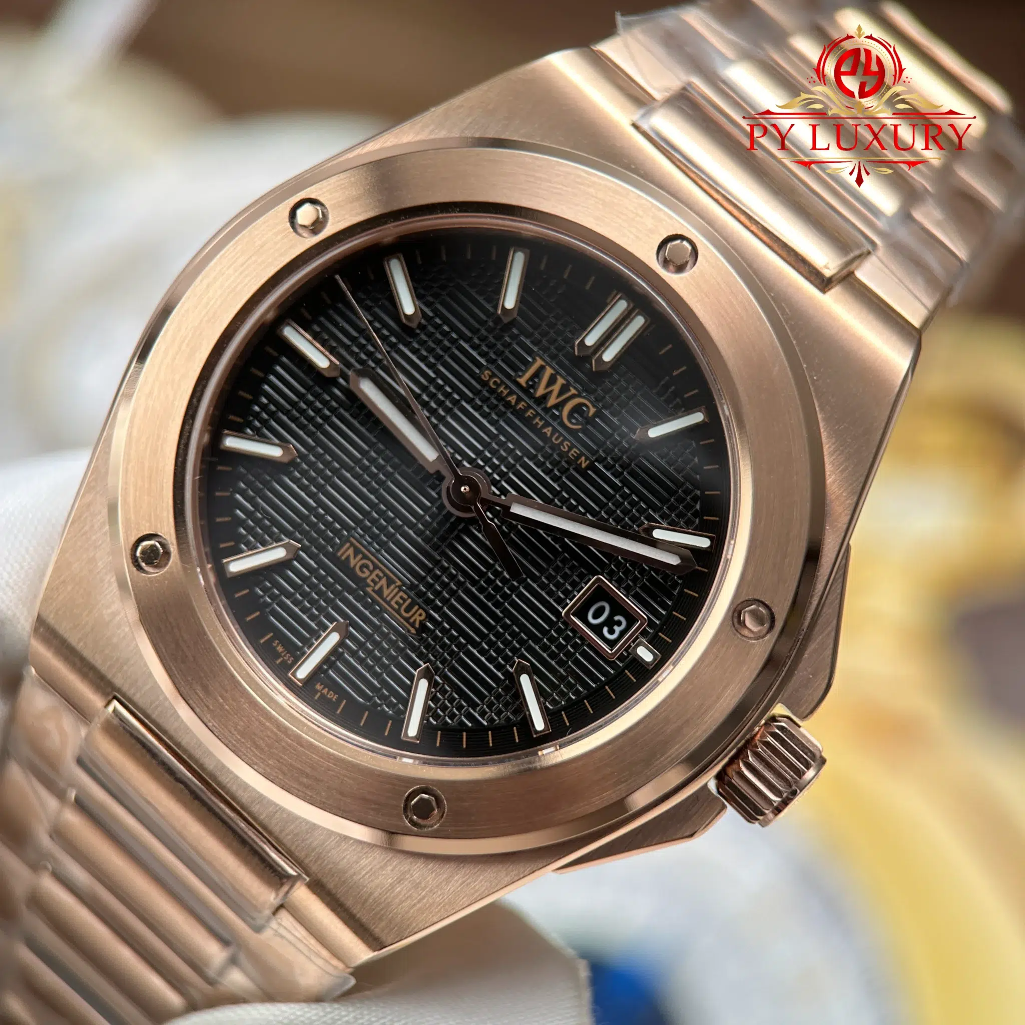 IWC Ingenieur IW328702 Rose Gold Black Dial - 5
