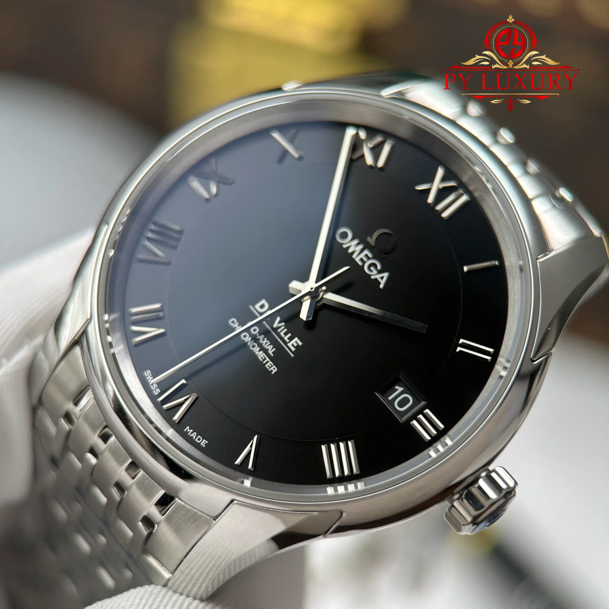 Omega DeVille Co-Axial Chronometer 431.10.41.21.01.001 Black Dial - 5