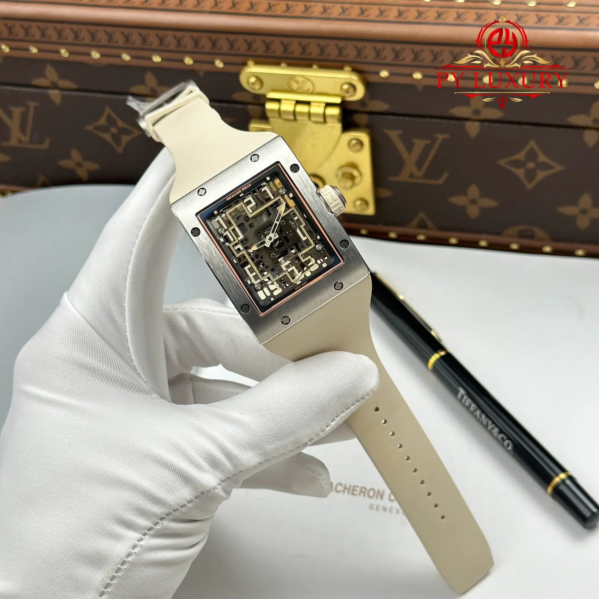 Richard Mille RM16-02 Titanium Extra-Flat White Rubber Band 1 1 Replica - 2