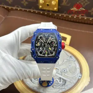 Richard Mille RM35-03 Rafael Nadal Blue Quartz TPT White Rubber Strap Best Replica