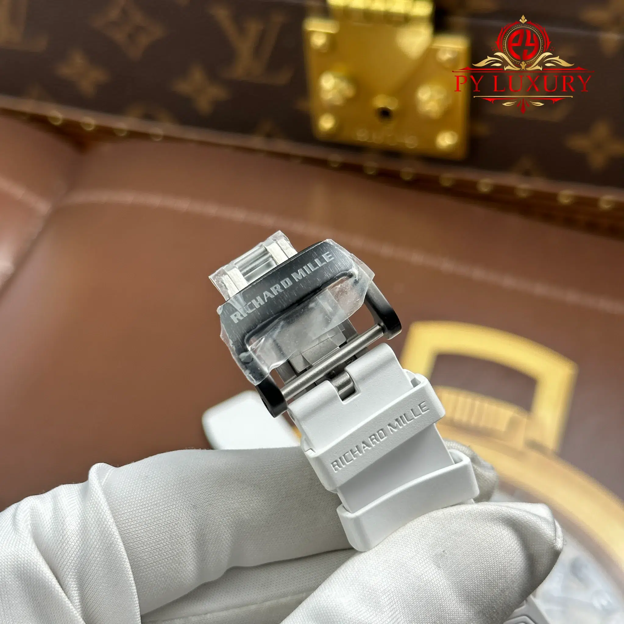 Richard Mille RM35-03 Rafael Nadal Blue Quartz TPT White Rubber Strap - 10