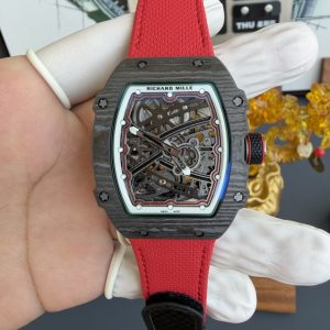 Richard Mille RM67-02 Extra Flat Italy Carbon TPT Red Green 1:1 Super Clone Best Edition Rich Factory 38.7 x 47.52mm