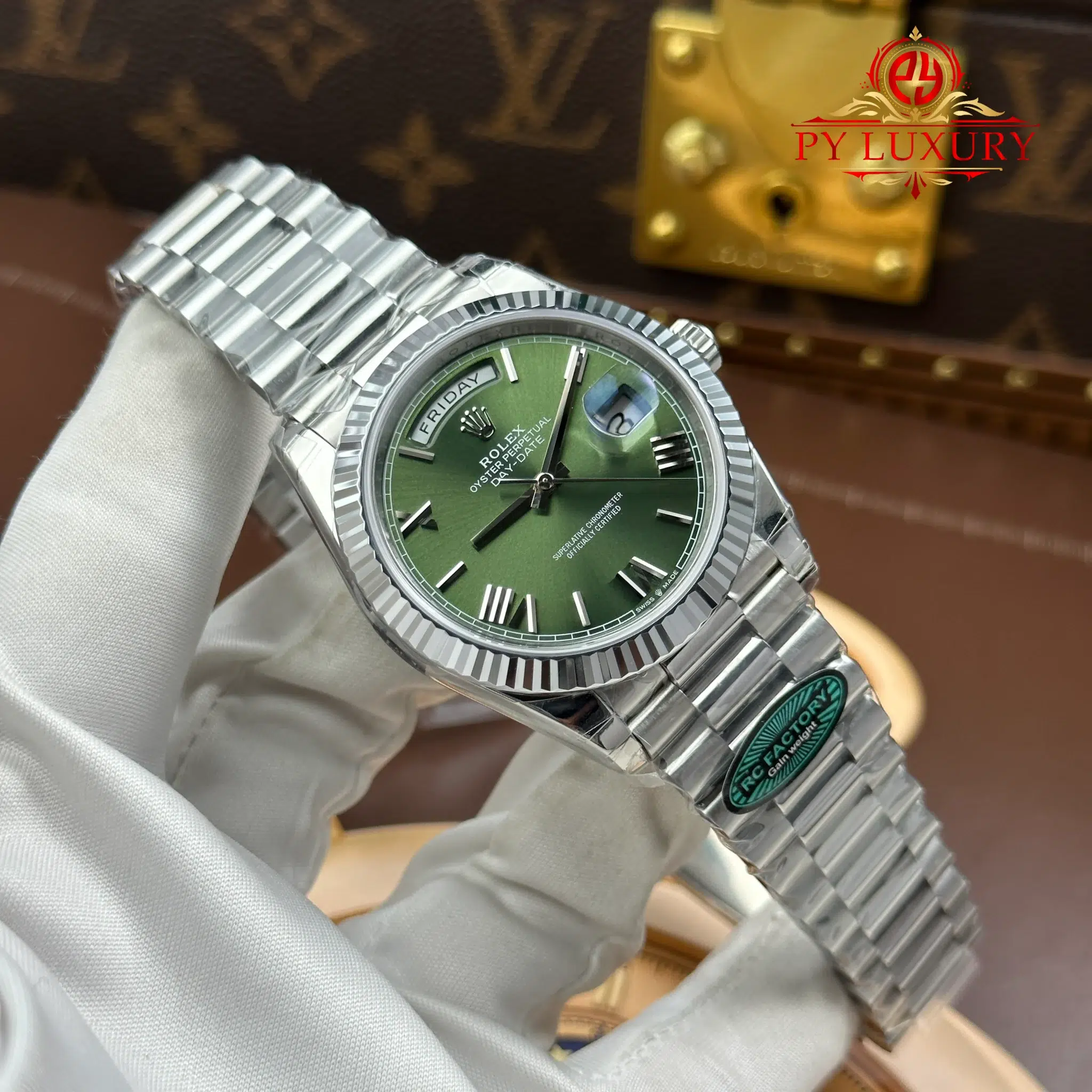 Rolex Day-Date 228239-0033 Olive Green Dial Top Quality Replica 210g RCF - 2