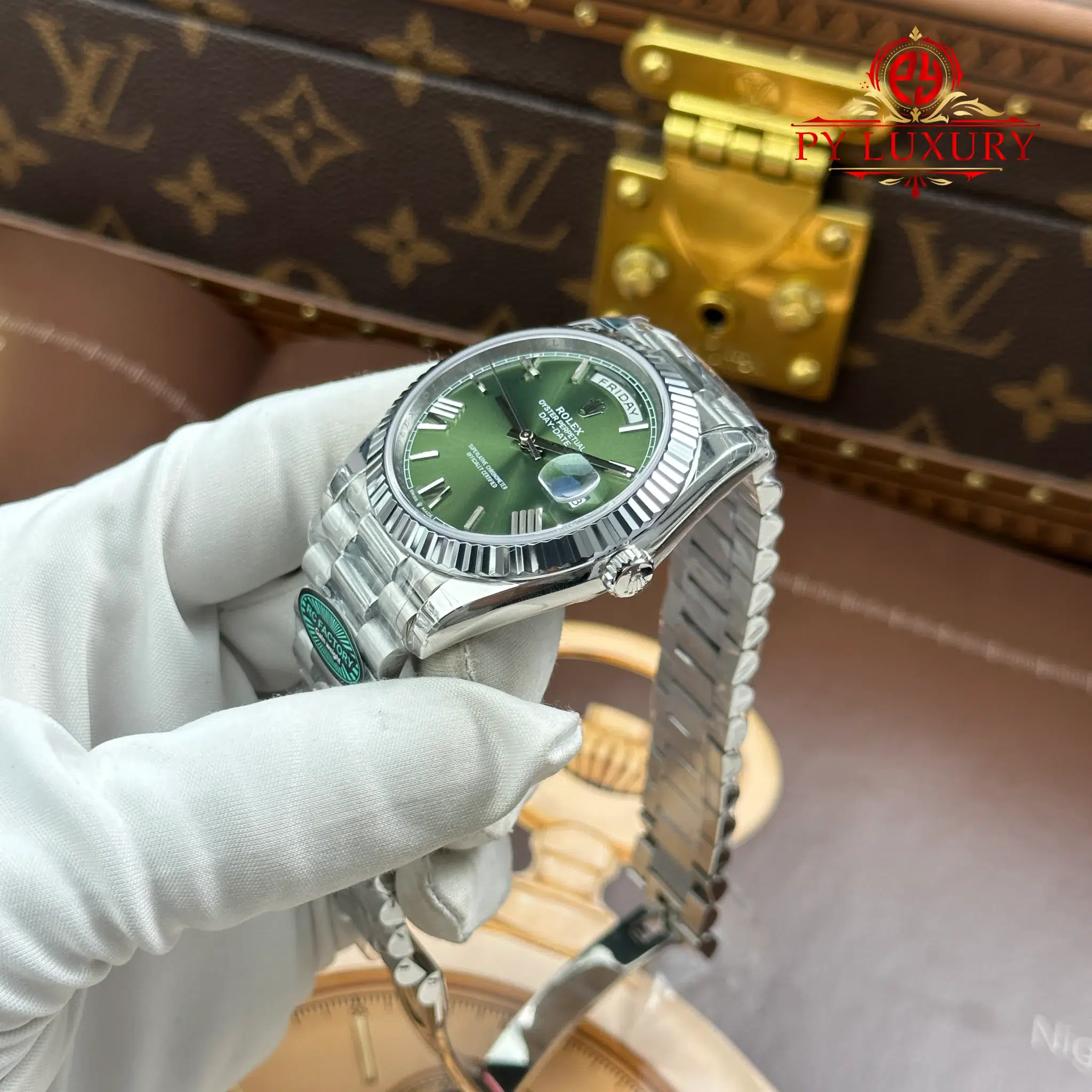 Rolex Day-Date 228239-0033 Olive Green Dial Top Quality Replica 210g RCF - 3