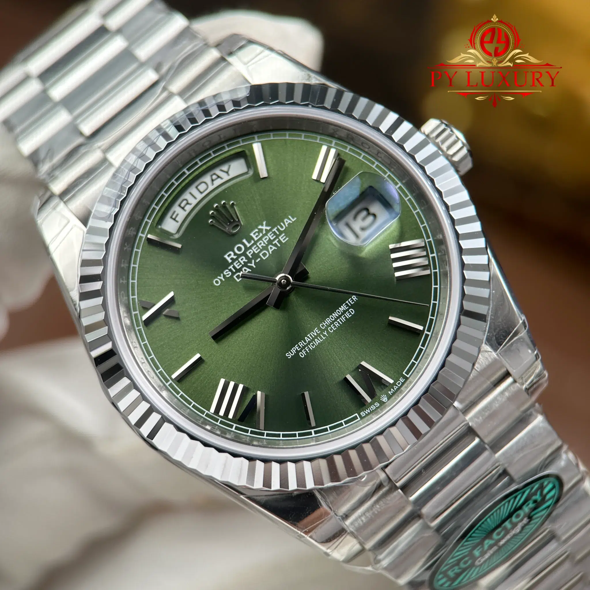 Rolex Day-Date 228239-0033 Olive Green Dial Top Quality Replica 210g RCF - 4