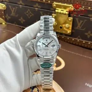 Rolex Day-Date 228239-0078 White Mother-of-Pearl Diamond-set Dial Super Clone 210g RC Factory 40mm