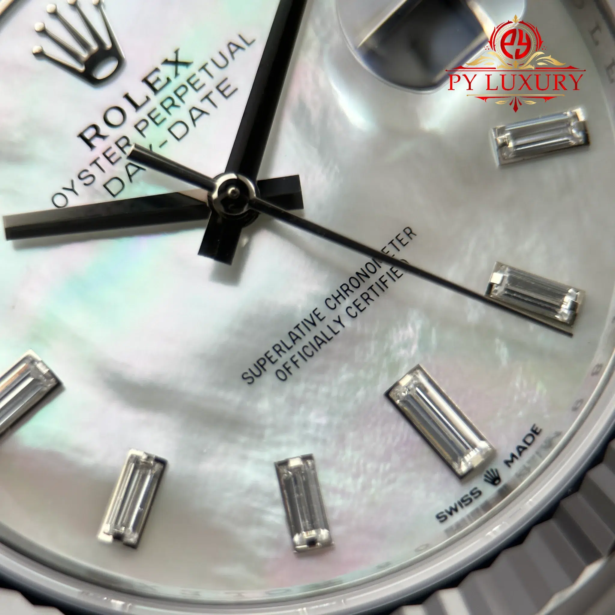 Rolex Day-Date 228239-0078 White MOP Diamond-set Dial Top Quality Replica 210g RCF - 8