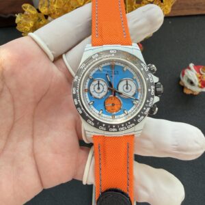 Rolex Daytona DiW VELOCE White Quartz Fiber Orange Nylon Strap 1:1 Super Clone