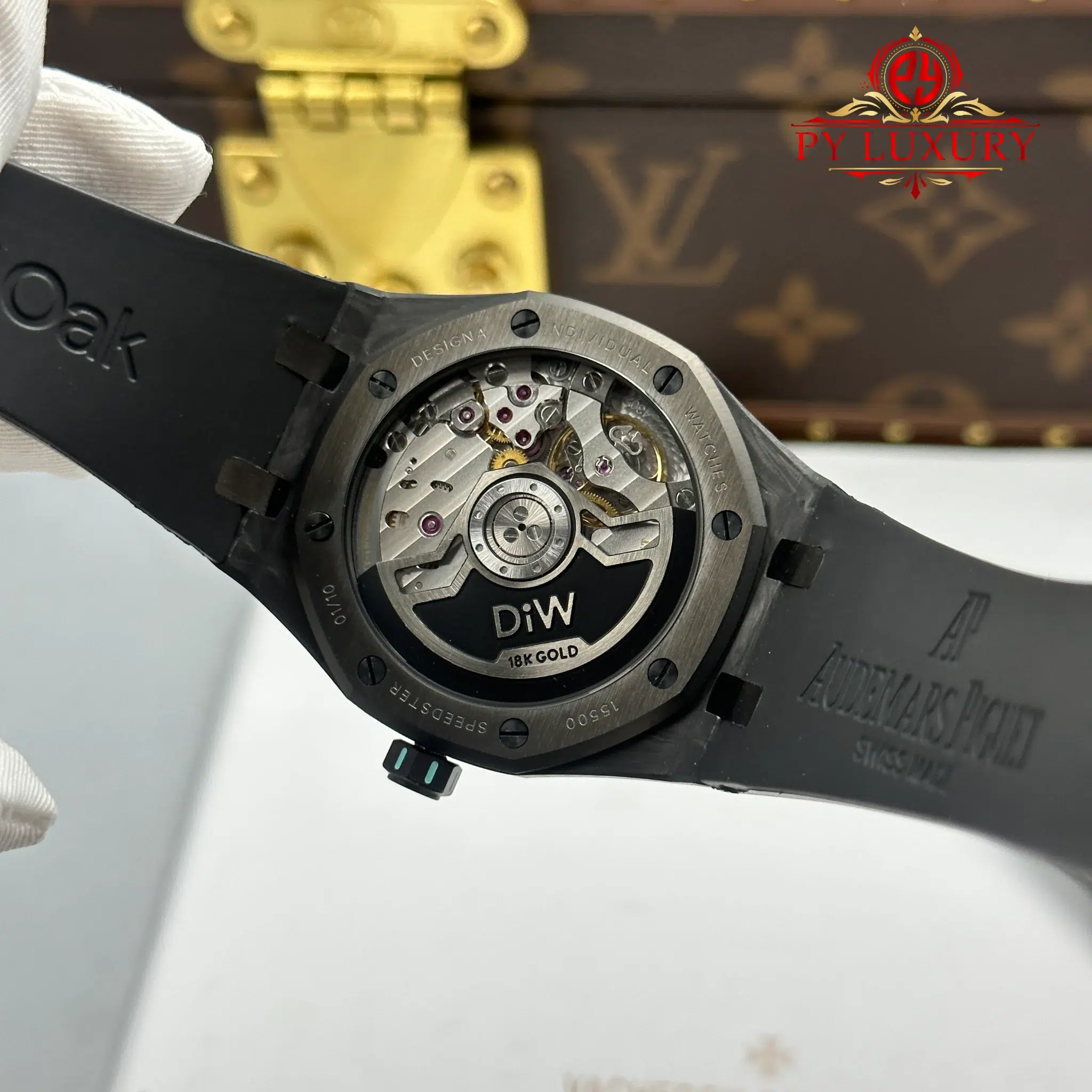 Audemars Piguet Royal Oak 15500ST DiW Voidline Aqua Carbon Fiber Rubber Strap - 11