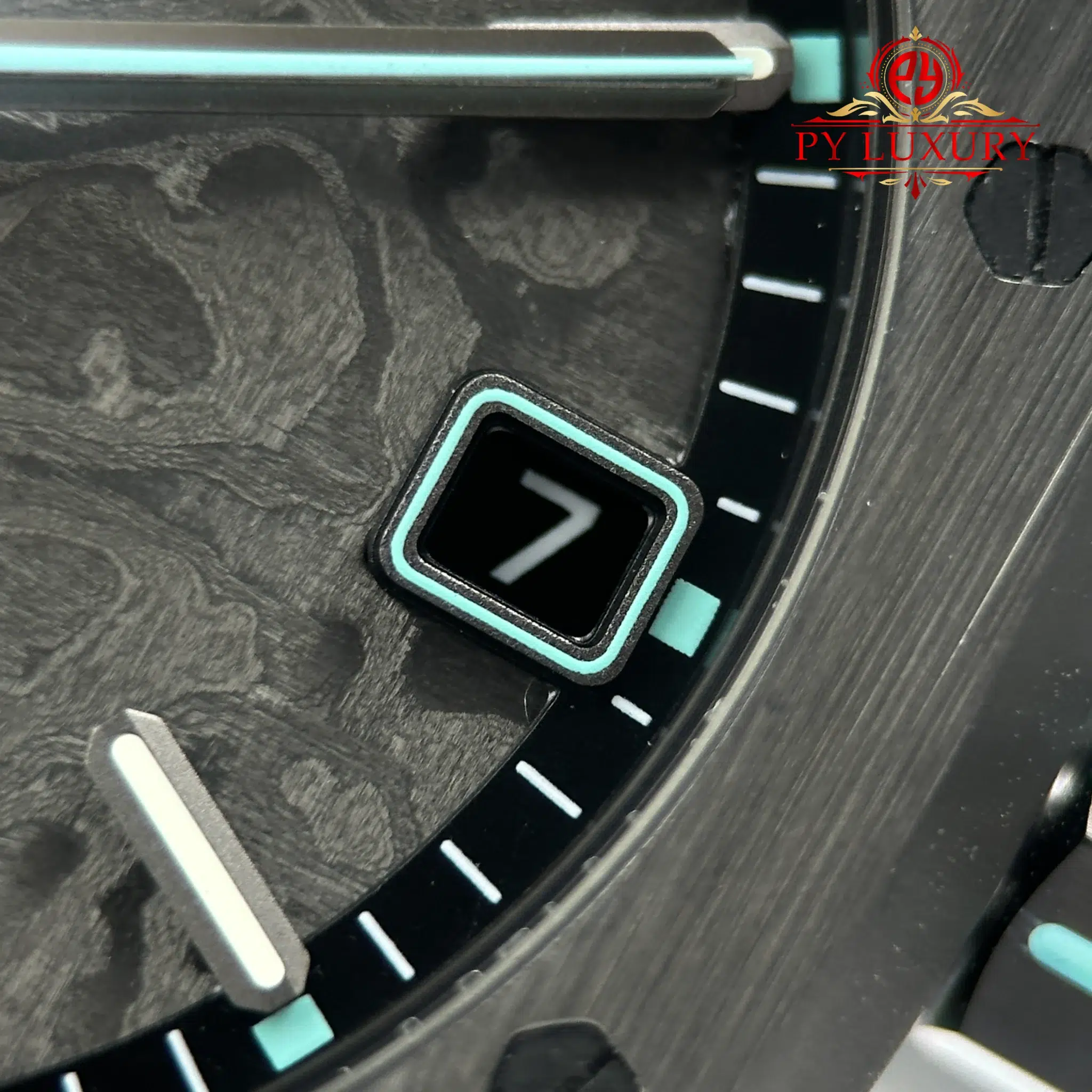 Audemars Piguet Royal Oak 15500ST DiW Voidline Aqua Carbon Fiber Rubber Strap - 8