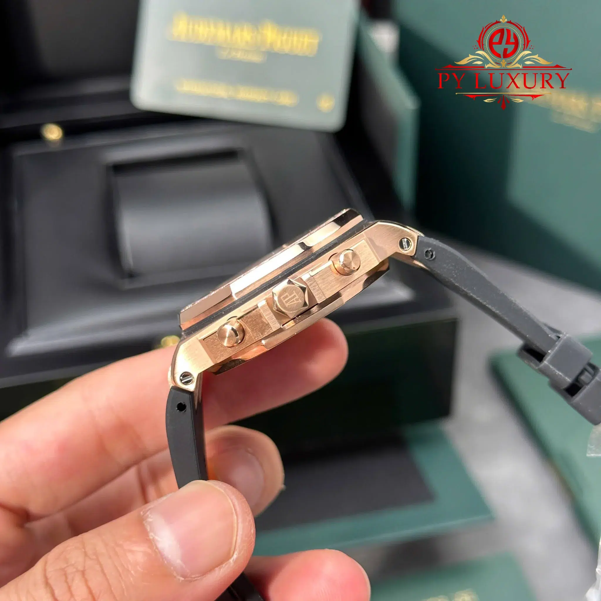 Audemars Piguet Royal Oak Offshore 26231OR Rose Gold Silver Dial Diamond Bezel 1 1 Best Replica PPF - 9
