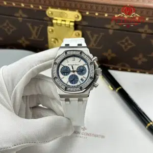 Audemars Piguet Royal Oak Offshore Chronograph 26231ST White Dial Diamond Bezel 1:1 Best Replica APSF 37mm