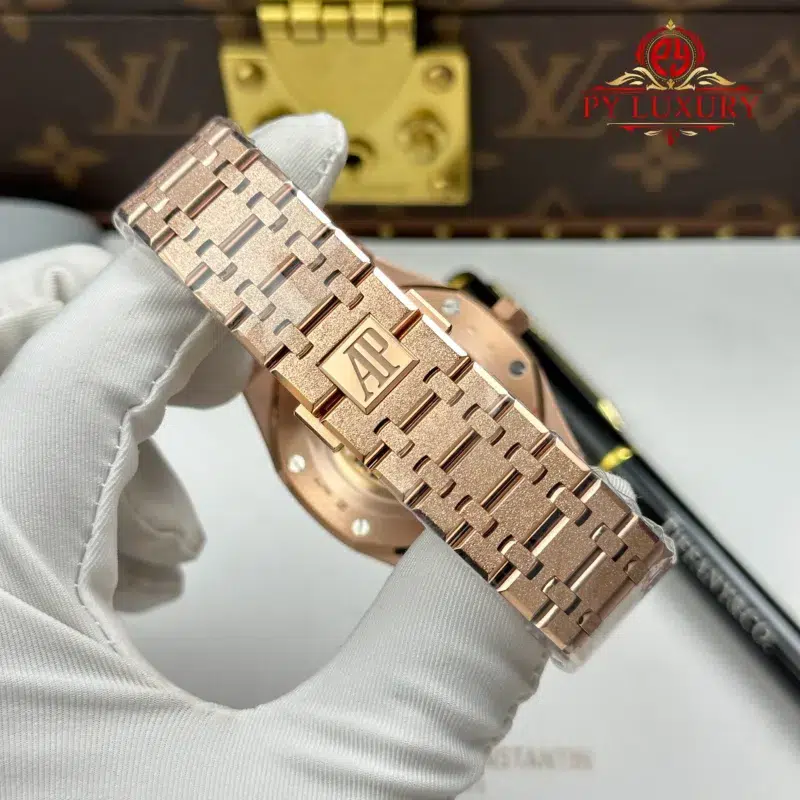 Audemars Piguet Royal Oak Openworked Rainbow 15412OR Frosted Rose Gold ...