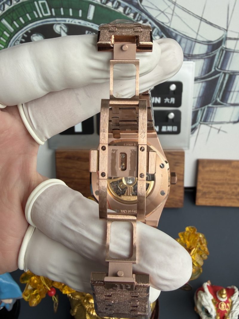 Audemars Piguet Royal Oak Openworked Rainbow 15412OR Frosted Rose Gold ...