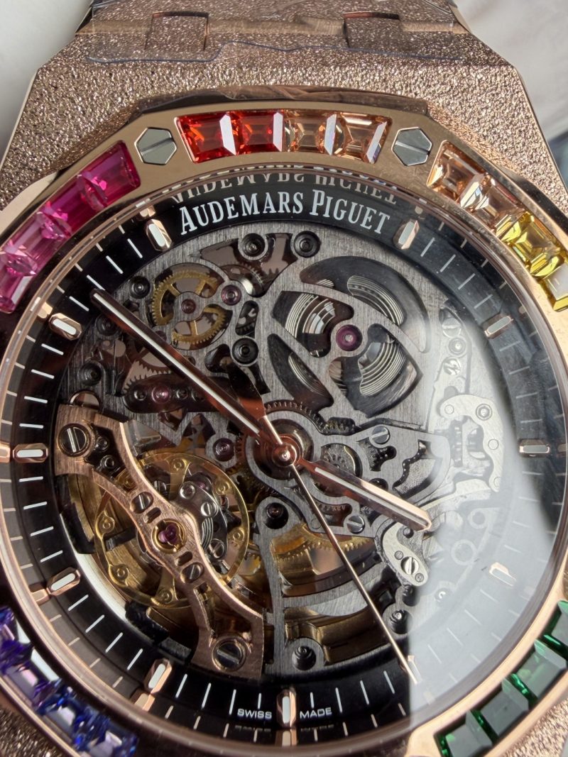Audemars Piguet Royal Oak Openworked Rainbow 15412OR Frosted Rose Gold ...