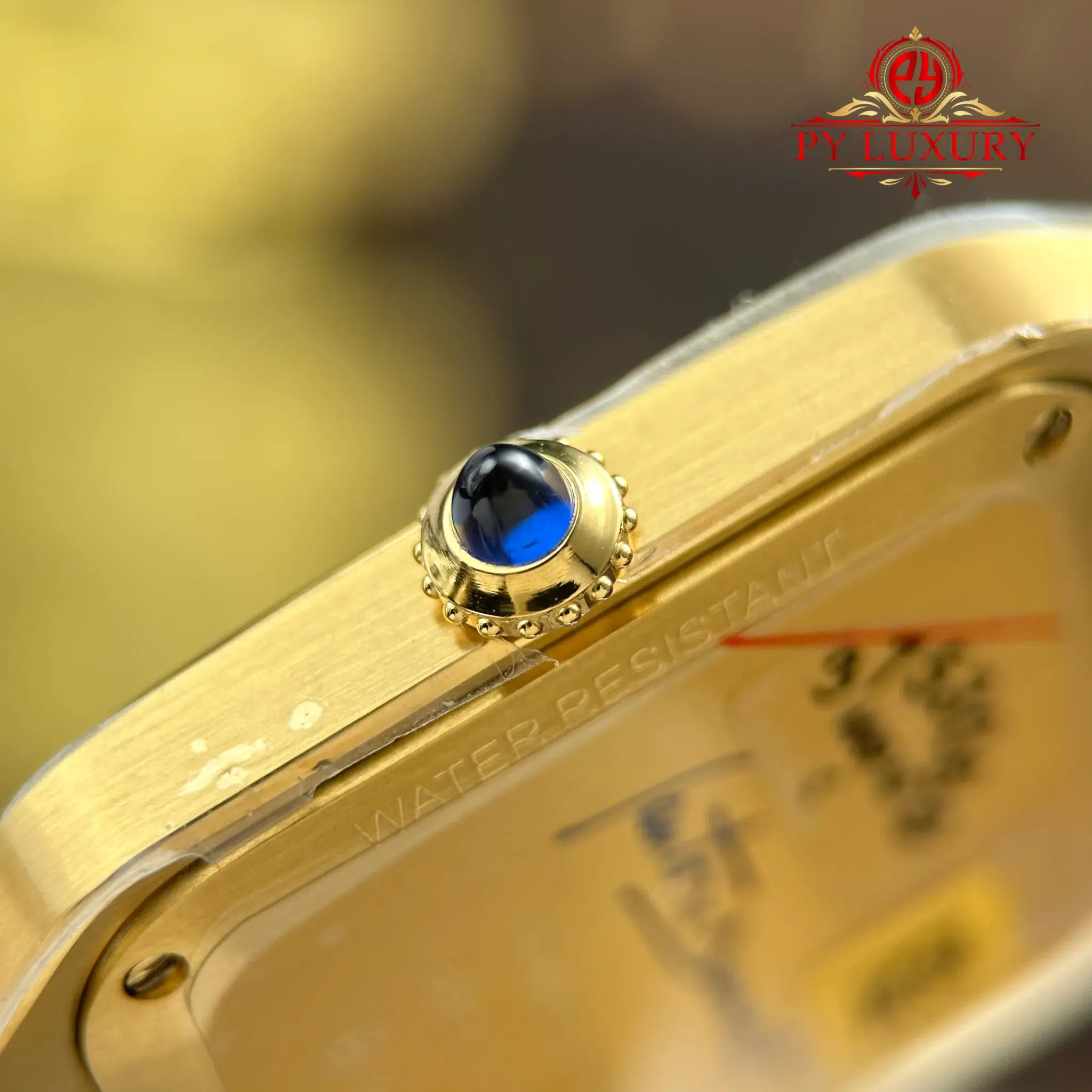 Cartier Santos Dumont LM Yellow Gold Gray Lacquer Grey Dial Leather Strap - 7