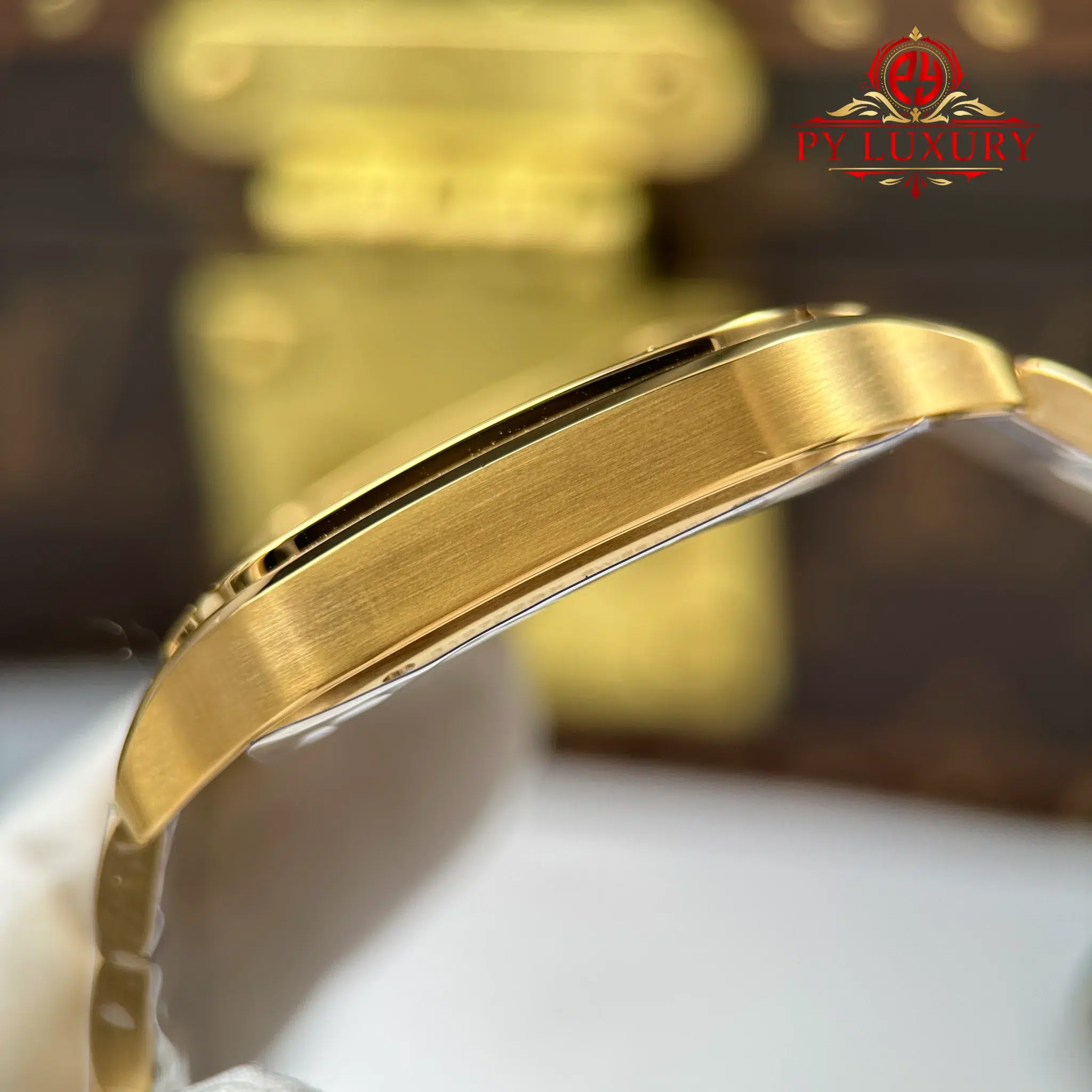 Cartier Santos Skeleton Dial WHSA0042 Yellow Gold Large Model Super Clone - 10