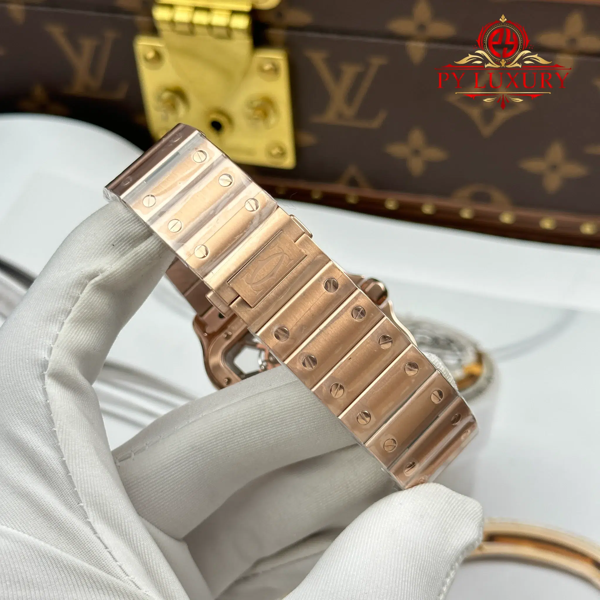 Cartier Santos Skeleton WHSA0016 Rose Gold Super Clone - 13
