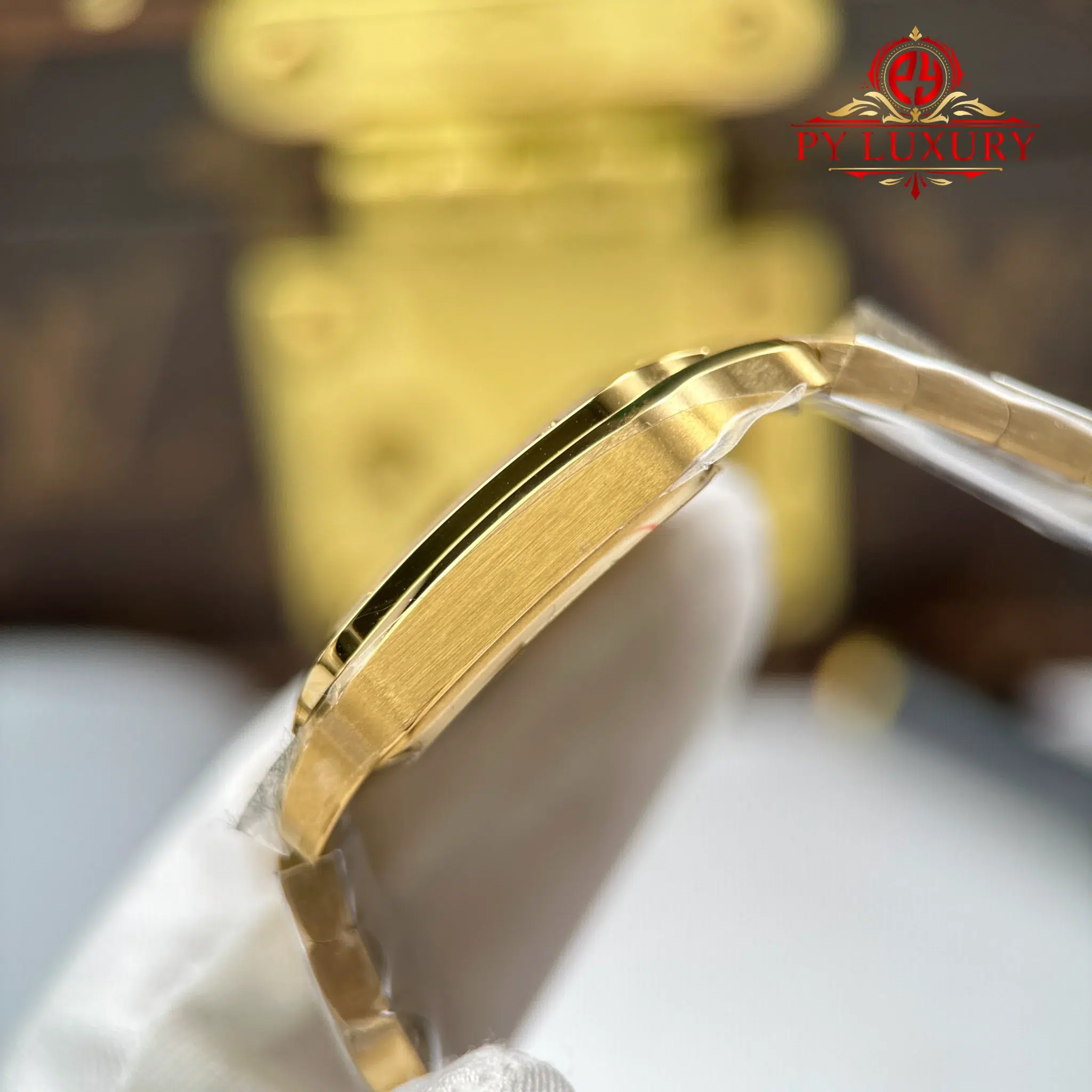 Cartier Santos WGSA0107 Yellow Gold Small Model Silver Dial Quartz - 7