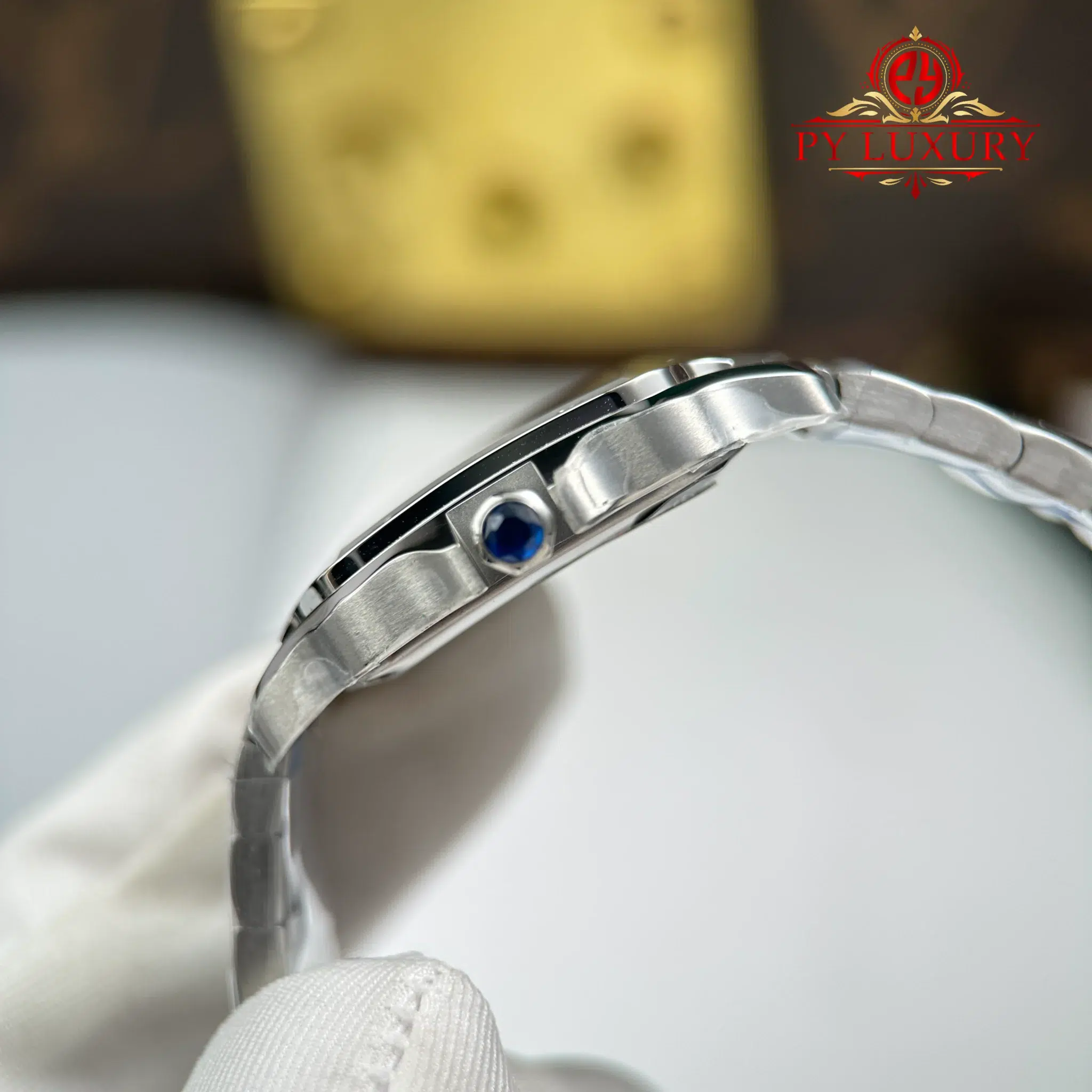 Cartier Santos WSSA0082 Silver Dial Steel Bracelet Quartz Best Replica - 8