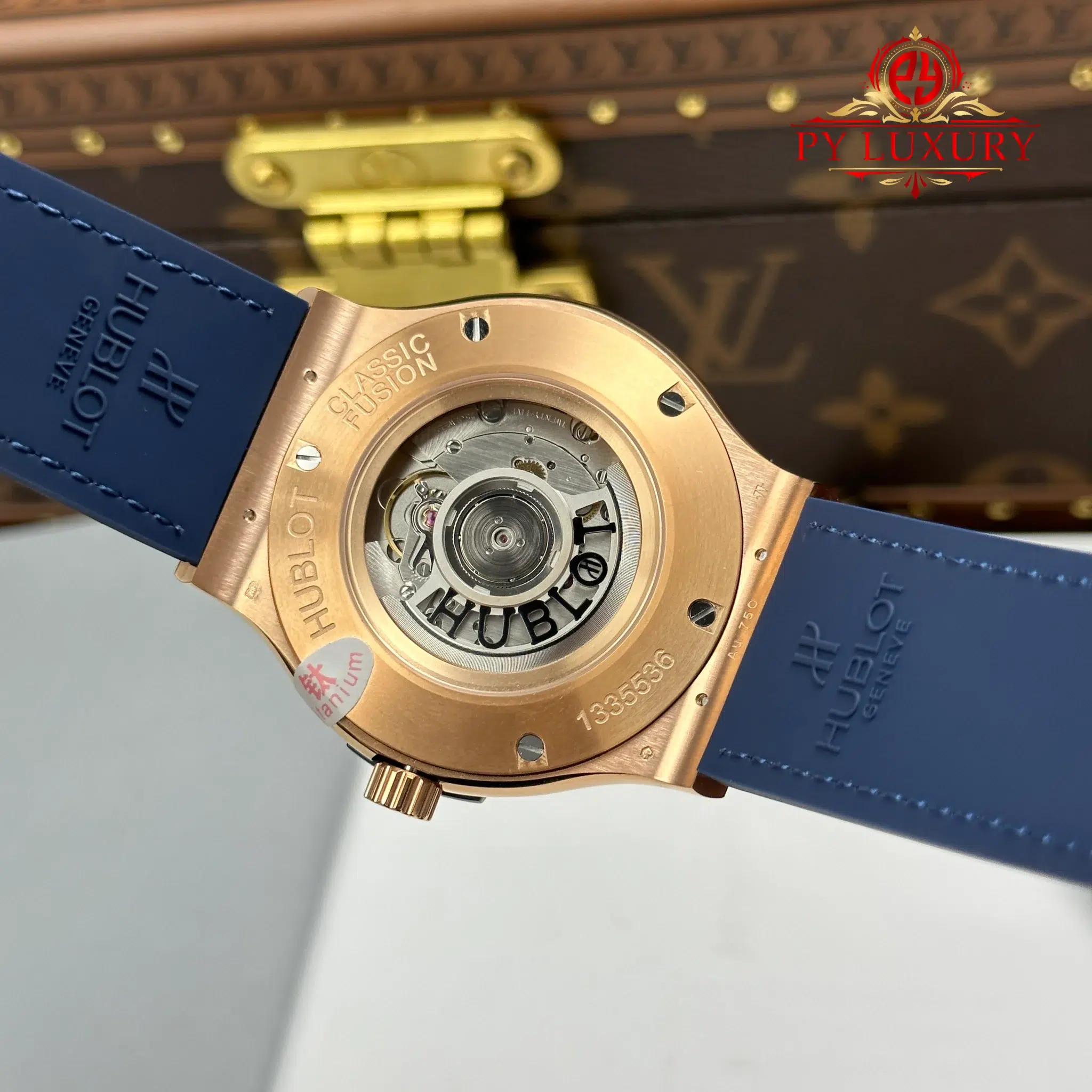 Hublot Classic Fusion King Gold Navy Blue Dial 45mm Best Replica JJZ - 9