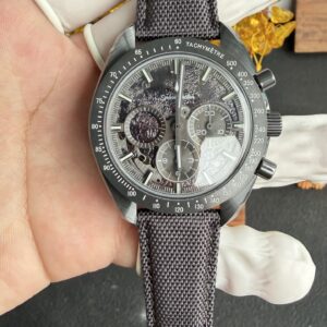 Omega Speedmaster Grey Side of the Moon Apollo 8 Grey Ceramic Grey Dial Nylon Strap Best Replica SMF