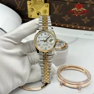 Rolex Datejust 126233-0023 Steel & Yellow Gold White Mother of Pearl Diamond Dial Jubilee Bracelet Best Replica 36mm