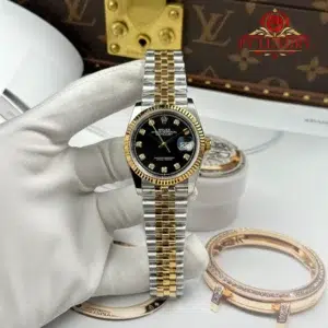 Rolex Datejust 126233 Steel & Yellow Gold Black Diamond Dial Jubilee Bracelet Best Replica 36mm