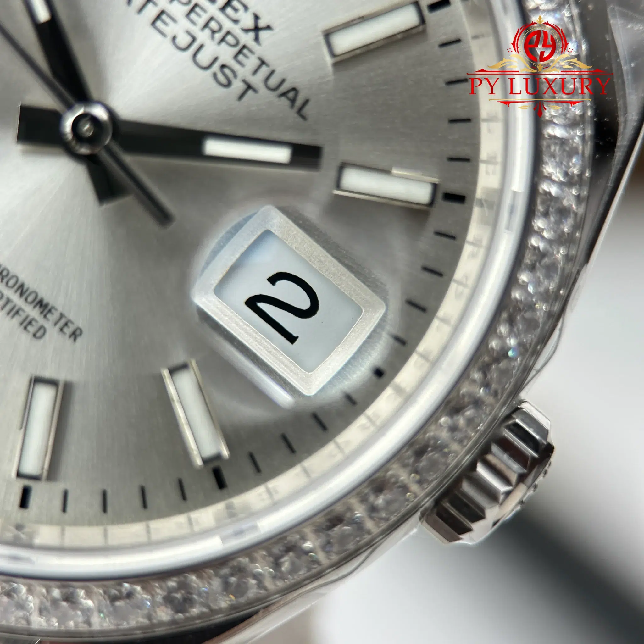 Rolex Datejust 126284RBR-0005 Silver Dial Diamond Bezel Jubilee Bracelet - 6