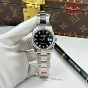 Rolex Datejust 126284RBR-0020 Black Diamond-set Dial Diamond Bezel Oyster Bracelet 1:1 Best Replica VSF