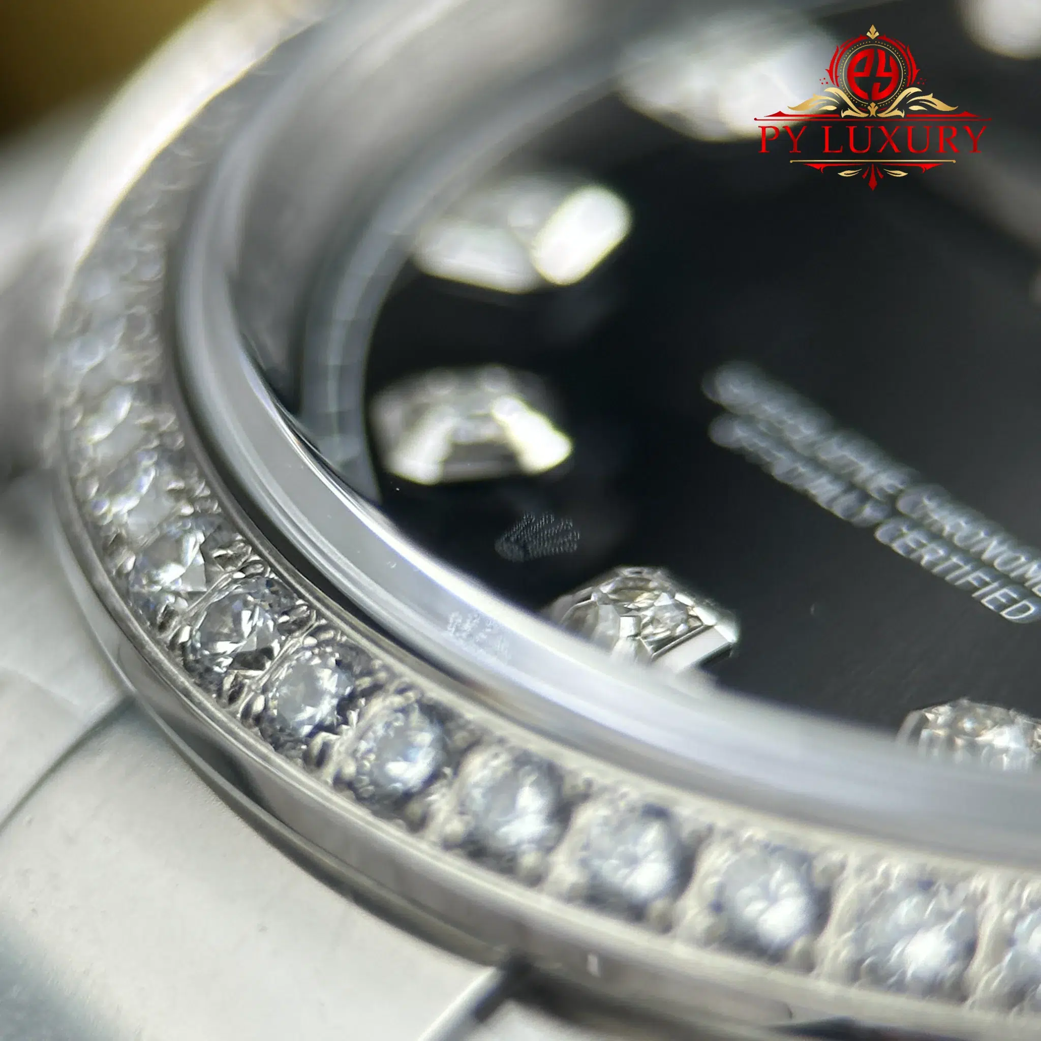 Rolex Datejust 126284RBR-0020 Black Diamond-set Dial Diamond Bezel Oyster Bracelet - 6