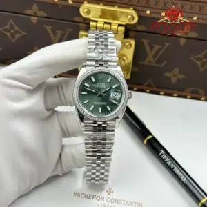 Rolex Datejust 126284RBR-0043 Mint Green Dial Diamond Bezel Jubilee Bracelet 1:1 Best Replica 36mm
