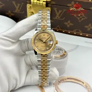 Rolex Datejust 126333 Steel Yellow Gold Champagne Diamond Dial Jubilee Bracelet Best Replica 36mm