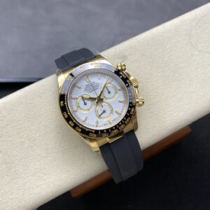 Rolex Daytona 126518LN-0002 Yellow Gold White Dial Oysterflex 1:1 Best Clone QF