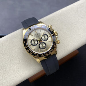 Rolex Daytona 126518LN-0010 Yellow Gold Golden Dial Oysterflex 1:1 Best Replica QF