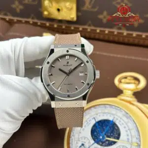 Hublot Classic Fusion Titanium Essential Taupe Dial Rubber Strap 1:1 Best Replica JJZ